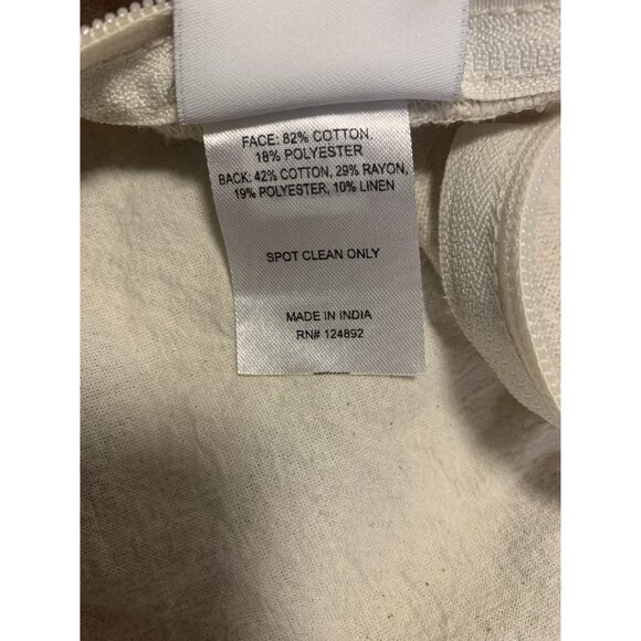 Serena & Lily Cotton Woven Checker Pillow Cover 21"x 22" Blue/White - Picture 8 of 8